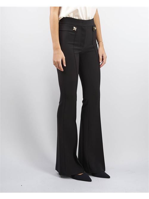 Pantaloni flare con bottoni gold Simona Corsellini SIMONA CORSELLINI | Pantalone | PA00301TCAD00323